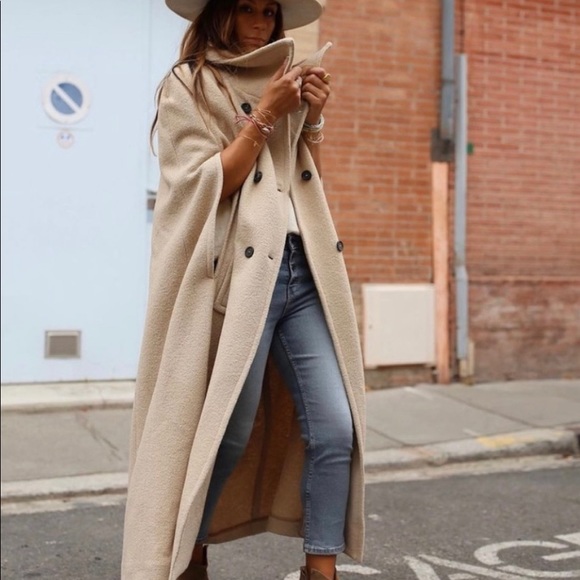 zara camel cape